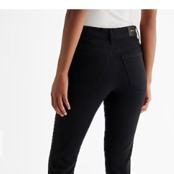 Express Mid Rise Black Supersoft Skinny Jeans - Picture 2 of 7